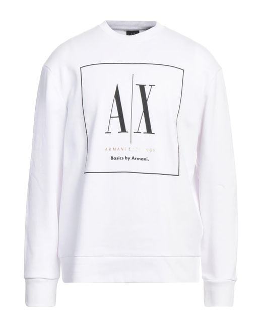 ARMANI EXCHANGE White Sweatshirt Cotton for men