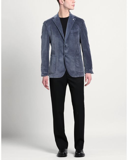 L.b.m. 1911 Blue Blazer Cotton, Modal, Elastane for men