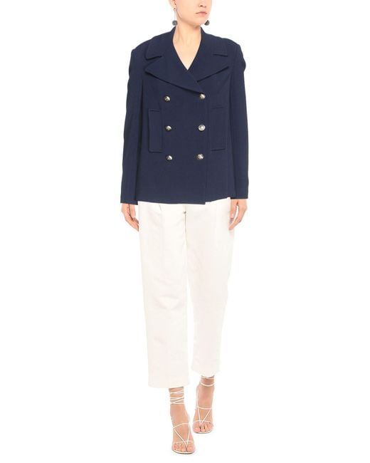 Rebel Queen Blue Coat Polyester, Viscose, Elastane