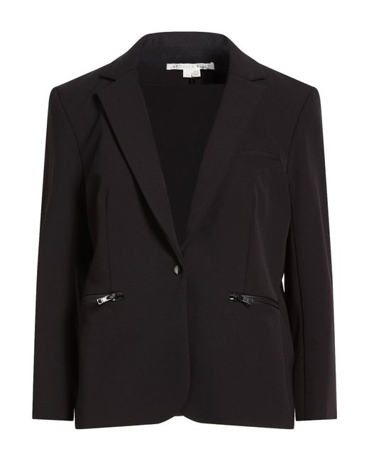Veronica Beard Black Blazer Nylon, Elastane