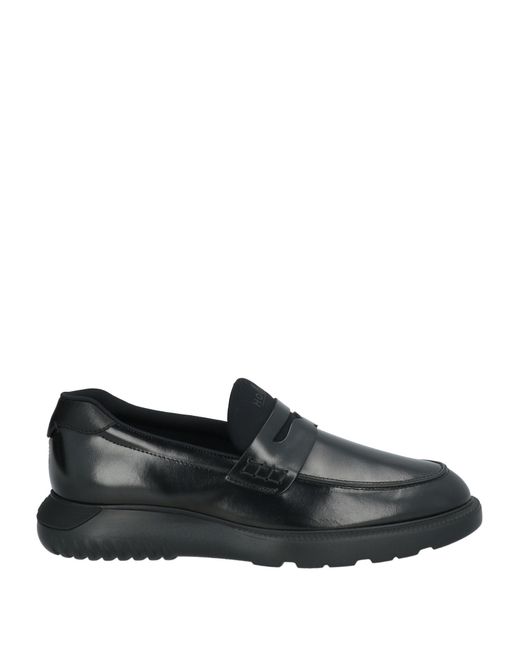 Hogan Black Loafers Leather for men