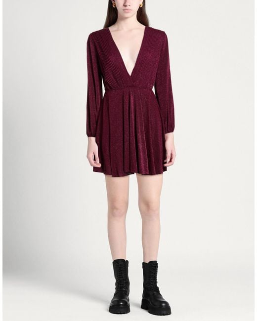 SOLOTRE Purple Mini Dress
