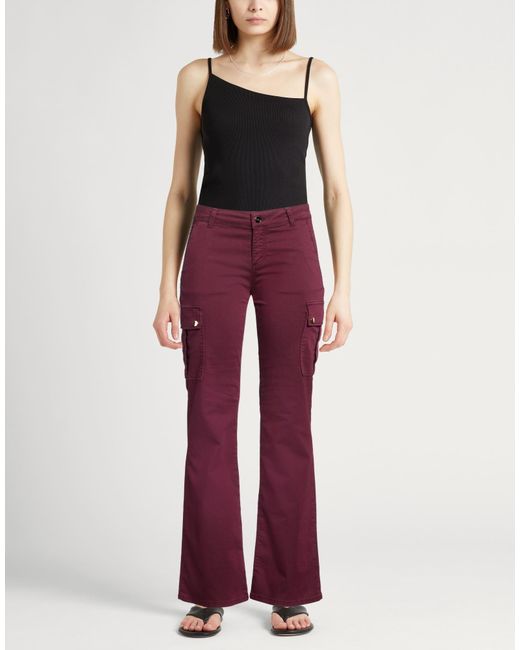 Liu Jo Purple Pants Cotton, Polyester, Elastane