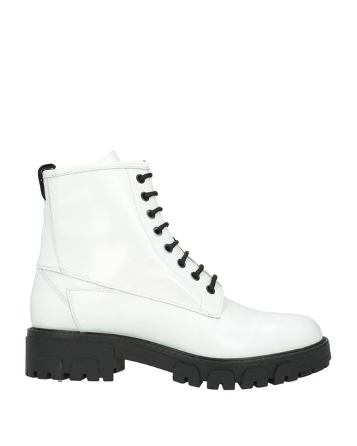 HUGO White Ankle Boots