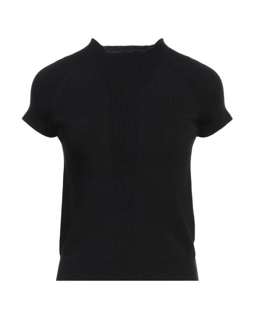 MAX&Co. Black Turtleneck Cotton, Viscose