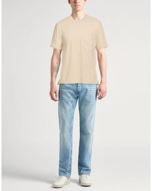 Agnona Natural T-Shirt Cotton, Elastane, Metal for men