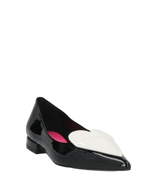 Christian Lacroix Black Ballet Flats Cow Leather