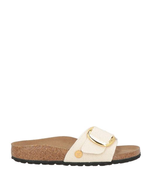 Birkenstock White Ivory Sandals Textile Fibers