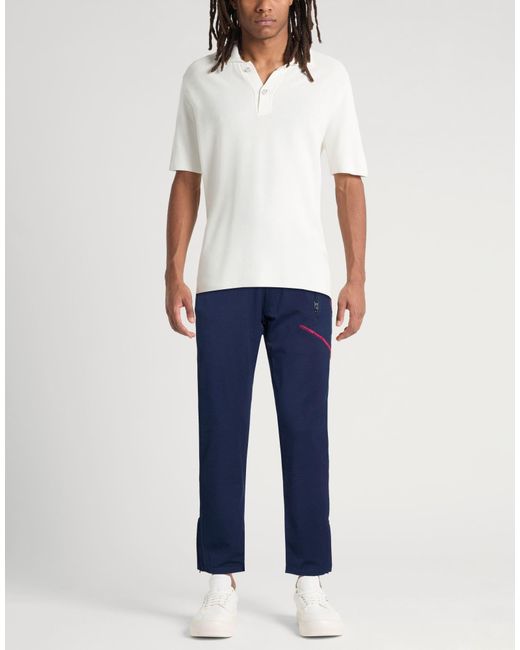 Bikkembergs Blue Pants Cotton, Elastane for men