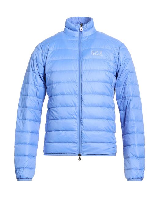 EA7 Blue Puffer Polyamide for men