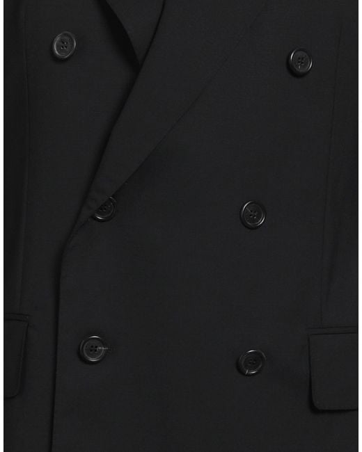 Dunhill Black Blazer Wool, Elastane for men