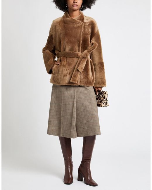Yves Salomon Brown Shearling & Teddy