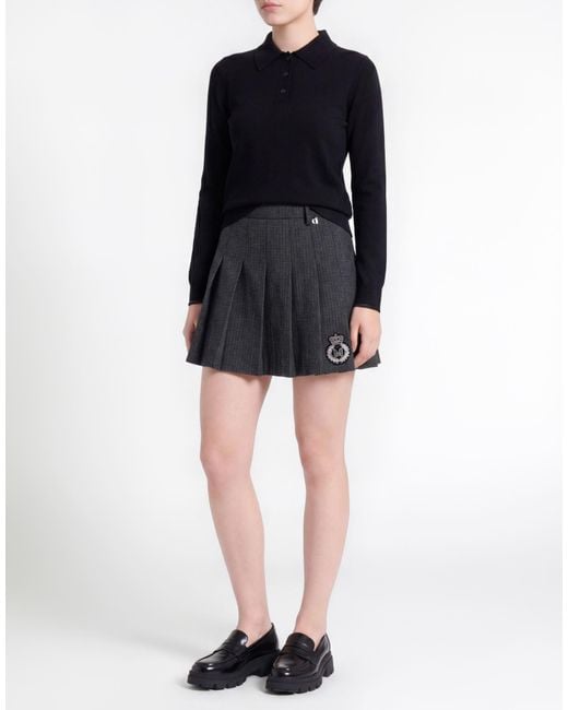 Dixie Black Mini Skirt Polyester, Viscose, Elastane