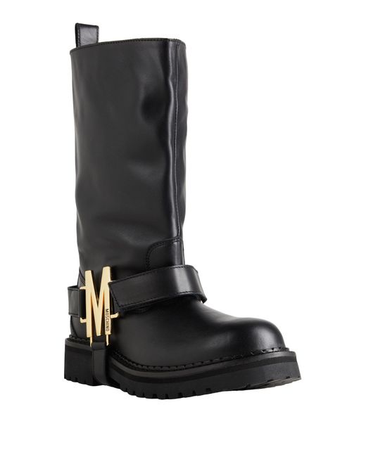 Moschino Black Boot Calfskin