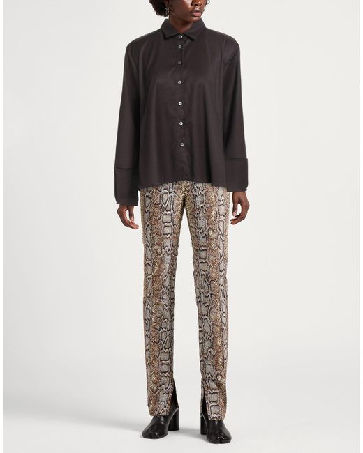 Robert Friedman Black Shirt Polyester, Viscose, Elastane