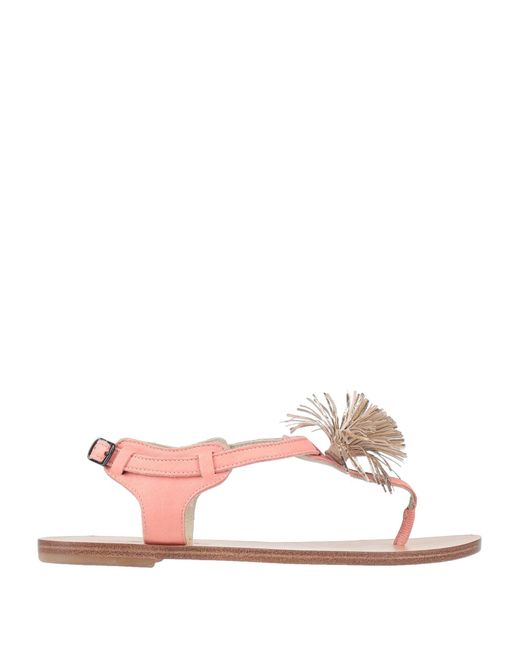 Anniel Pink Toe Post Sandals