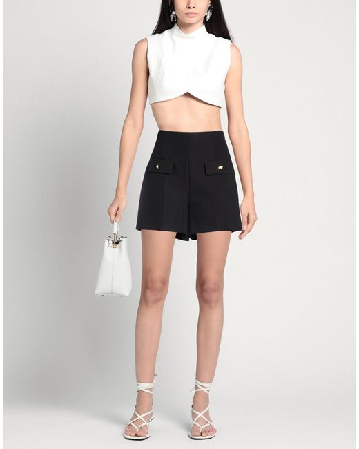 Sandro Black Shorts & Bermuda Shorts Polyester, Elastane