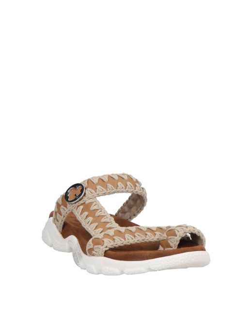 Mou White Thong Sandal
