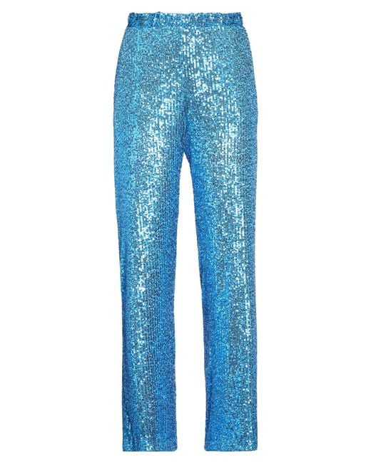 Imperial Blue Pants Polyester, Elastane