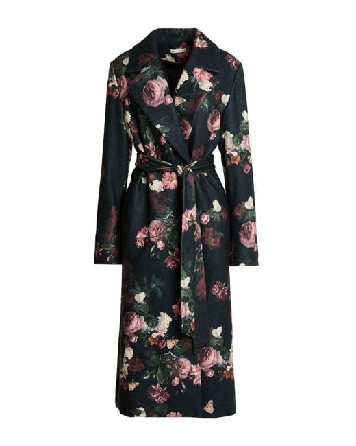 Alice + Olivia Black Deep Coat Polyester, Recycled Polyester