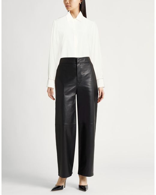 Peserico White Ivory Shirt Silk, Elastane