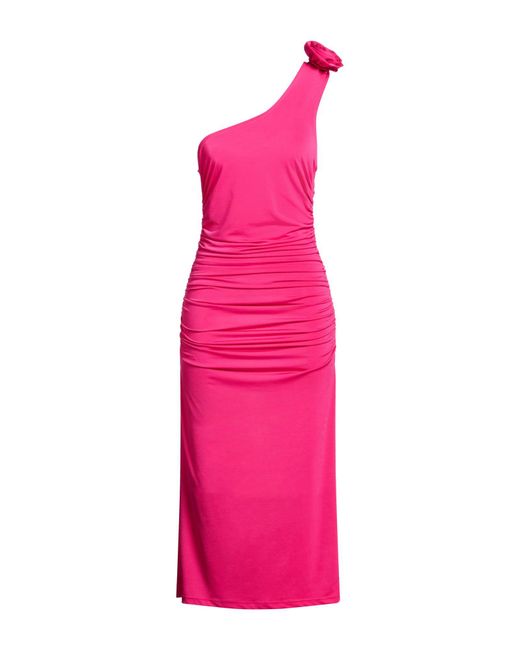 emotions dress to impress Women's Primrose A-line Round Neck Lace Floor Length Dress S/M/L/XL Pink  Fuchsia MEAN BLVD main image 0