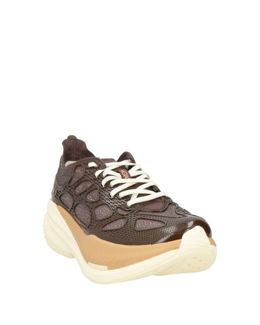 Hoka One One Brown Sneakers Textile Fibers, Rubber for men