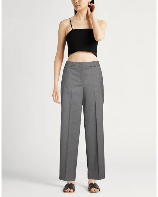 Peserico Gray Pants Wool, Polyester, Elastane