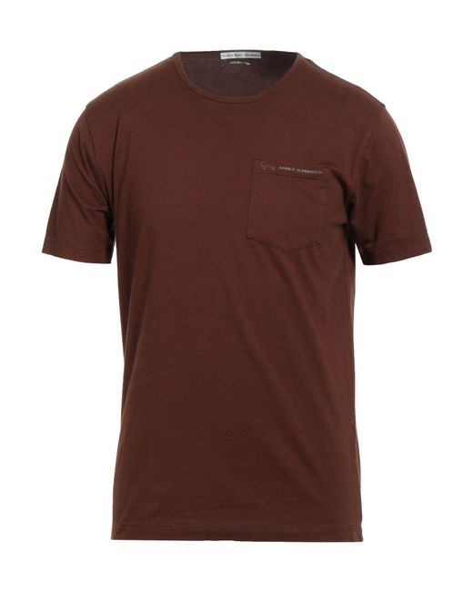 Daniele Alessandrini Brown T-Shirt Cotton for men