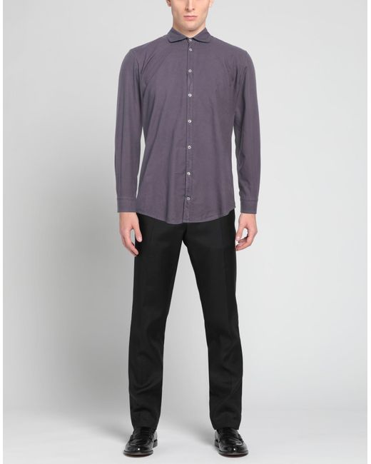 Massimo Alba Purple Shirt for men