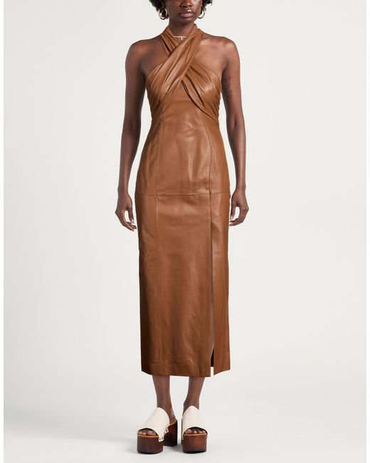 GIUSEPPE DI MORABITO Brown Midi Dress
