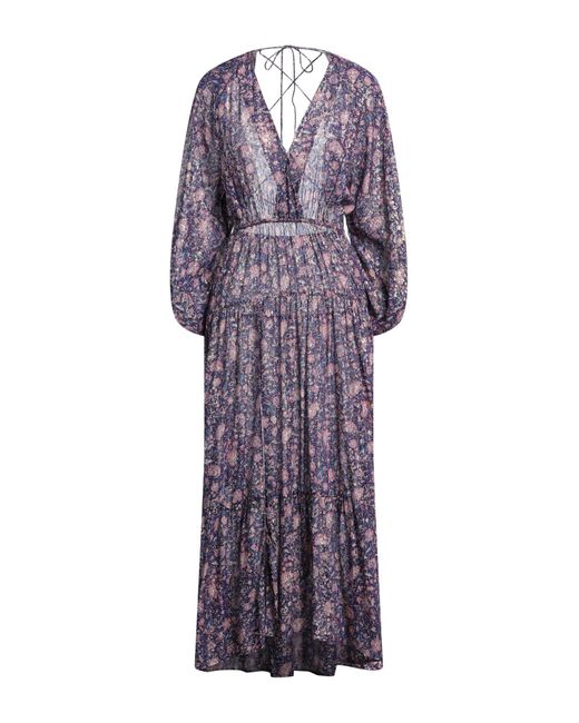 Maje Purple Maxi Dress Viscose, Polyester