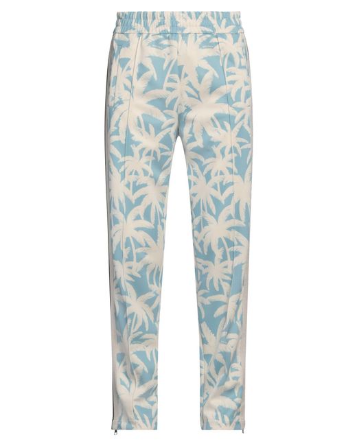 Palm Angels Blue Pants Polyester for men