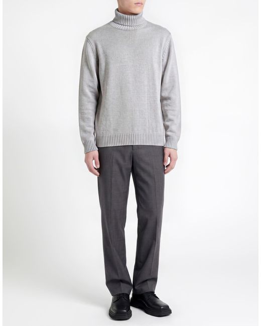 Zanone Gray Light Turtleneck Virgin Wool for men