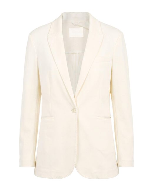Circolo 1901 White Ivory Blazer Cotton, Elastane