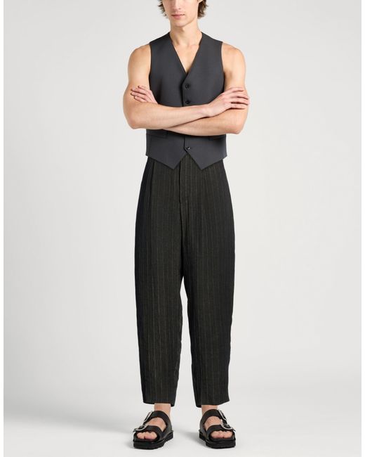 Uma Wang Black Pants Linen for men