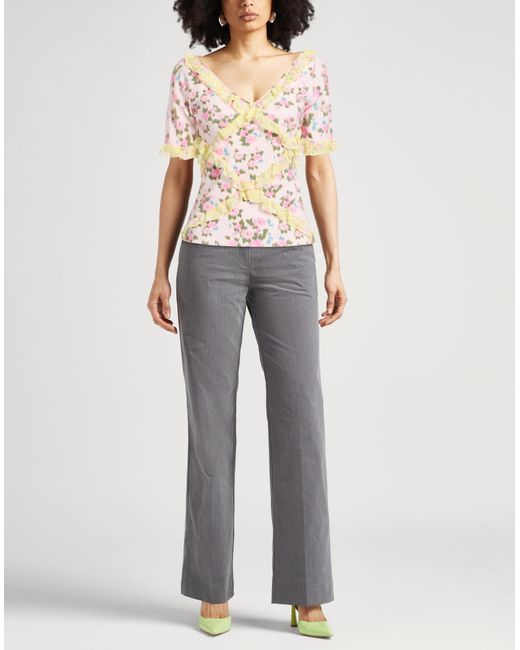 Blumarine White Sweater Silk, Viscose, Elastane