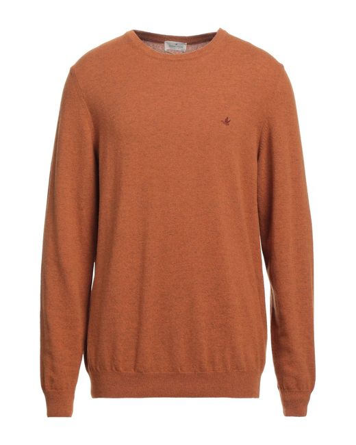 Brooksfield Brown Tan Sweater Wool, Polyamide for men