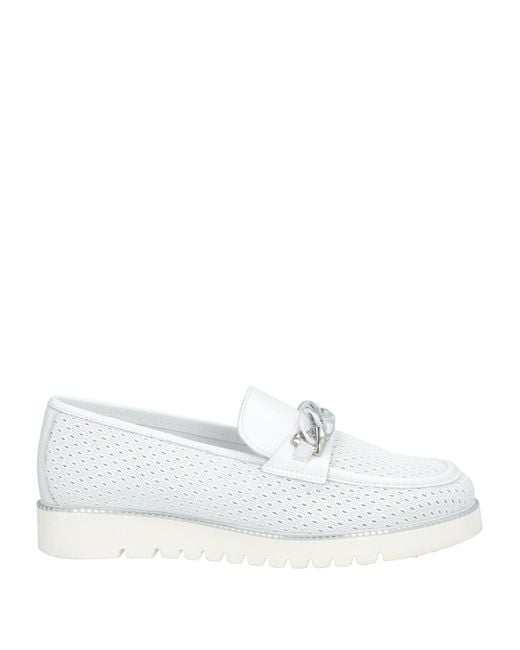 Nila & Nila White Loafers Leather