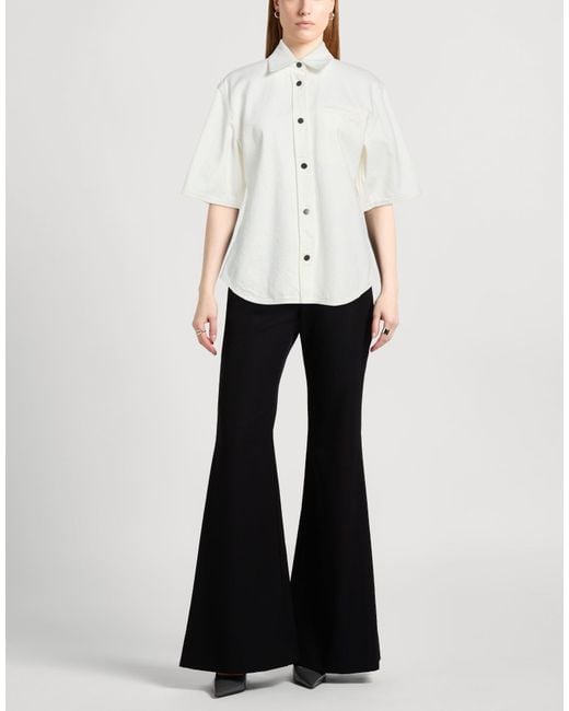 Ferragamo White Denim Shirt Cotton