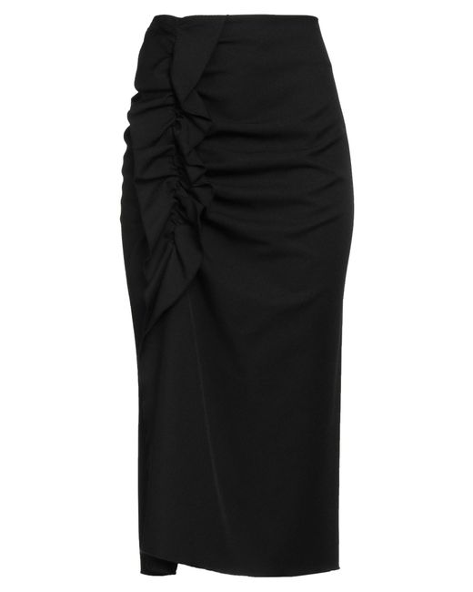 ViCOLO Black Midi Skirt Polyester