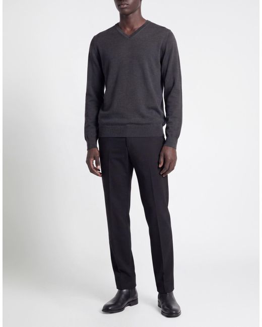 Alpha Studio Blue Charcoal Sweater Merino Wool for men