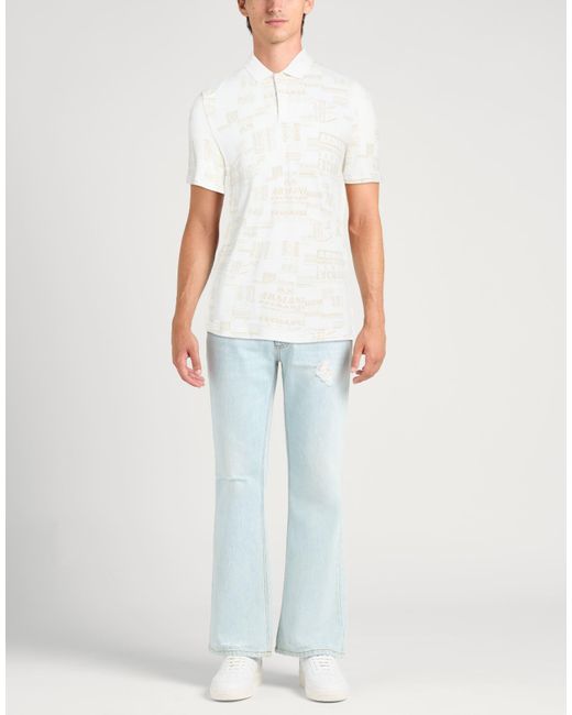 ARMANI EXCHANGE White Polo Shirts for men