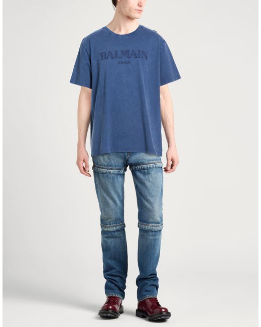 Balmain Blue T-Shirt for men