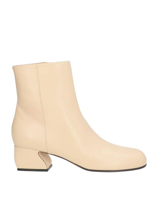 Sergio Rossi Natural Ankle Boots Leather