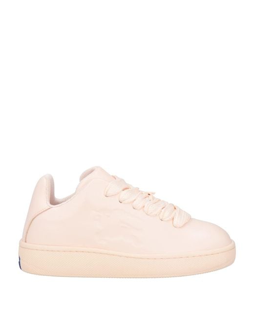 Burberry Pink Neon Leder Schnürsneaker