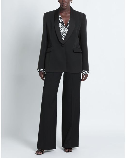ERMANNO FIRENZE Black Blazer Polyester, Elastane