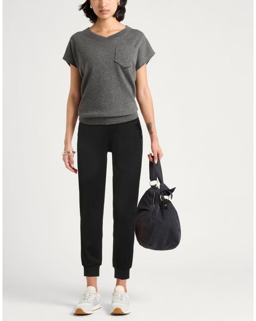 Liu Jo Black Pants Viscose, Polyamide, Elastane
