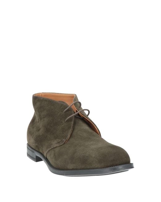 Doucal's Brown Military Ankle Boots Leather for men