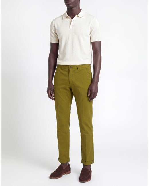 Mason's Green Pants Cotton, Modal, Elastane for men